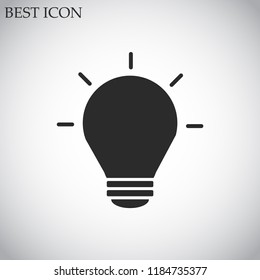 bulb vector icon 10 eps