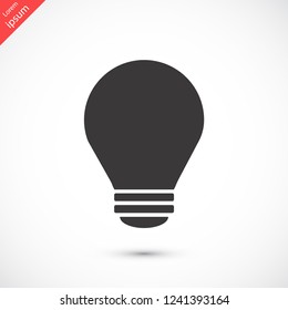 bulb vector icon 10 eps