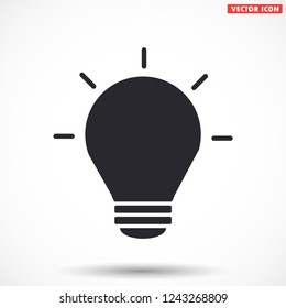 bulb vector icon 10 eps