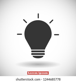 bulb vector icon 10 eps
