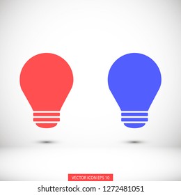 bulb vector icon 10 eps
