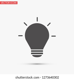 bulb vector icon 10 eps