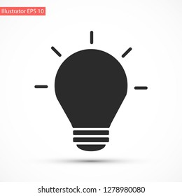 bulb vector icon 10 eps