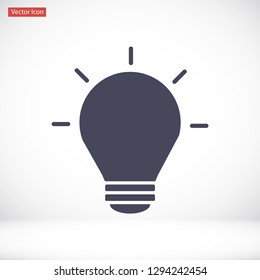bulb vector icon 10 eps