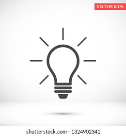 bulb vector icon 10 eps