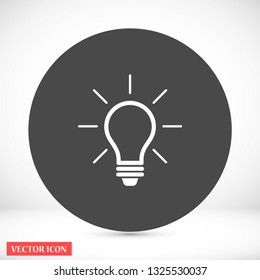 bulb vector icon 10 eps