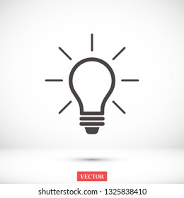 bulb vector icon 10 eps