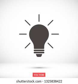 bulb vector icon 10 eps