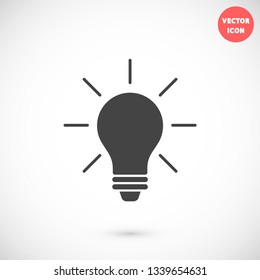 bulb vector icon 10 eps