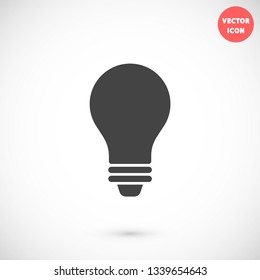 bulb vector icon 10 eps