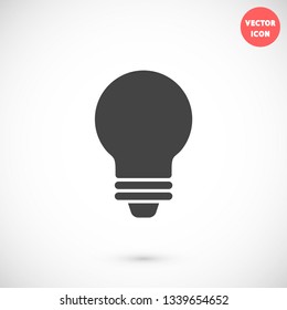 bulb vector icon 10 eps