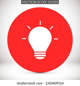 bulb vector icon 10 eps