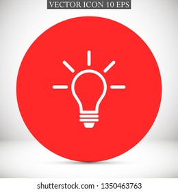 bulb vector icon 10 eps