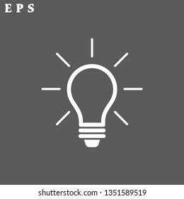 bulb vector icon 10 eps