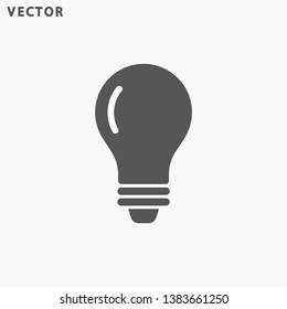 bulb vector icon 10 eps