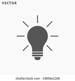 bulb vector icon 10 eps