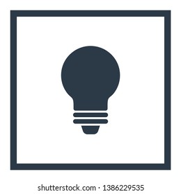 bulb vector icon 10 eps , Lorem ipsum Flat design