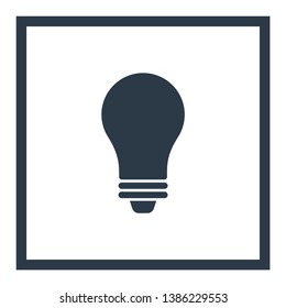 bulb vector icon 10 eps , Lorem ipsum Flat design