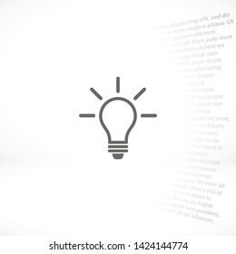 bulb vector icon 10 eps , Lorem ipsum Flat design