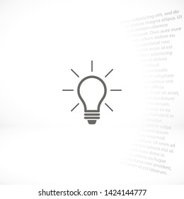 bulb vector icon 10 eps , Lorem ipsum Flat design