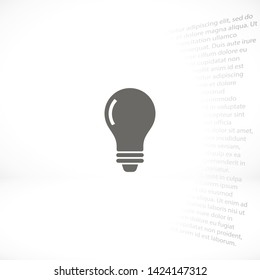 bulb vector icon 10 eps , Lorem ipsum Flat design