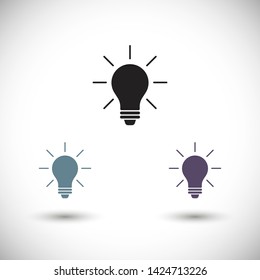 bulb vector icon 10 eps , Lorem ipsum Flat design