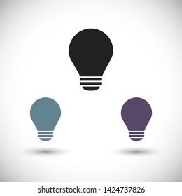 bulb vector icon 10 eps , Lorem ipsum Flat design