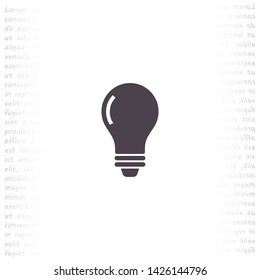 bulb vector icon 10 eps , Lorem ipsum Flat design