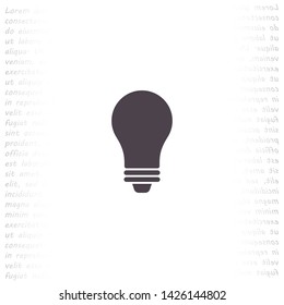 bulb vector icon 10 eps , Lorem ipsum Flat design