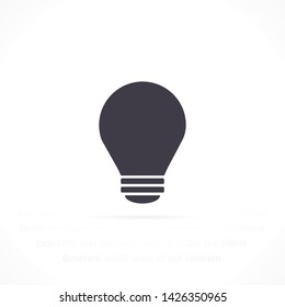 bulb vector icon 10 eps , Lorem ipsum Flat design