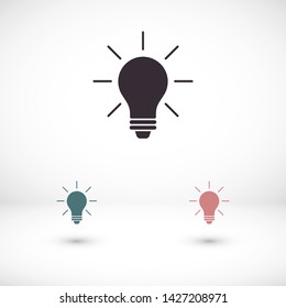 bulb vector icon 10 eps , Lorem ipsum Flat design