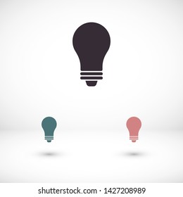 bulb vector icon 10 eps , Lorem ipsum Flat design