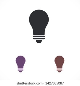 bulb vector icon 10 eps , Lorem ipsum Flat design