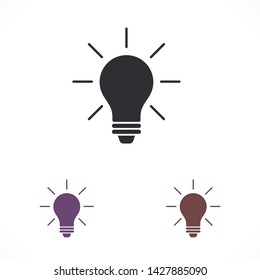 bulb vector icon 10 eps , Lorem ipsum Flat design