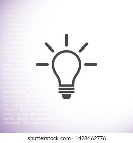 bulb vector icon 10 eps , Lorem ipsum Flat design