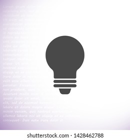 bulb vector icon 10 eps , Lorem ipsum Flat design