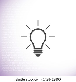 bulb vector icon 10 eps , Lorem ipsum Flat design