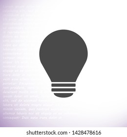 bulb vector icon 10 eps , Lorem ipsum Flat design
