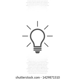 bulb vector icon 10 eps , Lorem ipsum Flat design