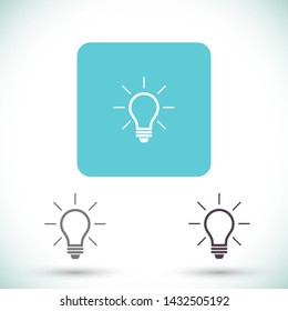 bulb vector icon 10 eps , Lorem ipsum Flat design