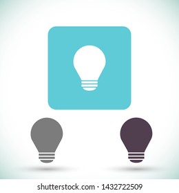 bulb vector icon 10 eps , Lorem ipsum Flat design