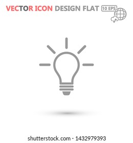 bulb vector icon 10 eps , Lorem ipsum Flat design