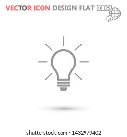 bulb vector icon 10 eps , Lorem ipsum Flat design