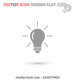 bulb vector icon 10 eps , Lorem ipsum Flat design