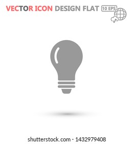 bulb vector icon 10 eps , Lorem ipsum Flat design