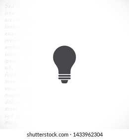 bulb vector icon 10 eps , Lorem ipsum Flat design