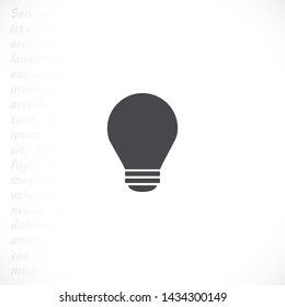 bulb vector icon 10 eps , Lorem ipsum Flat design