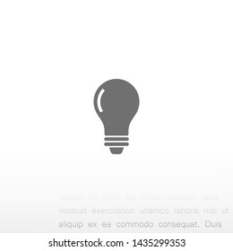 bulb vector icon 10 eps , Lorem ipsum Flat design