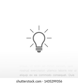 bulb vector icon 10 eps , Lorem ipsum Flat design