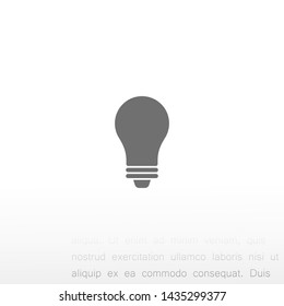 bulb vector icon 10 eps , Lorem ipsum Flat design